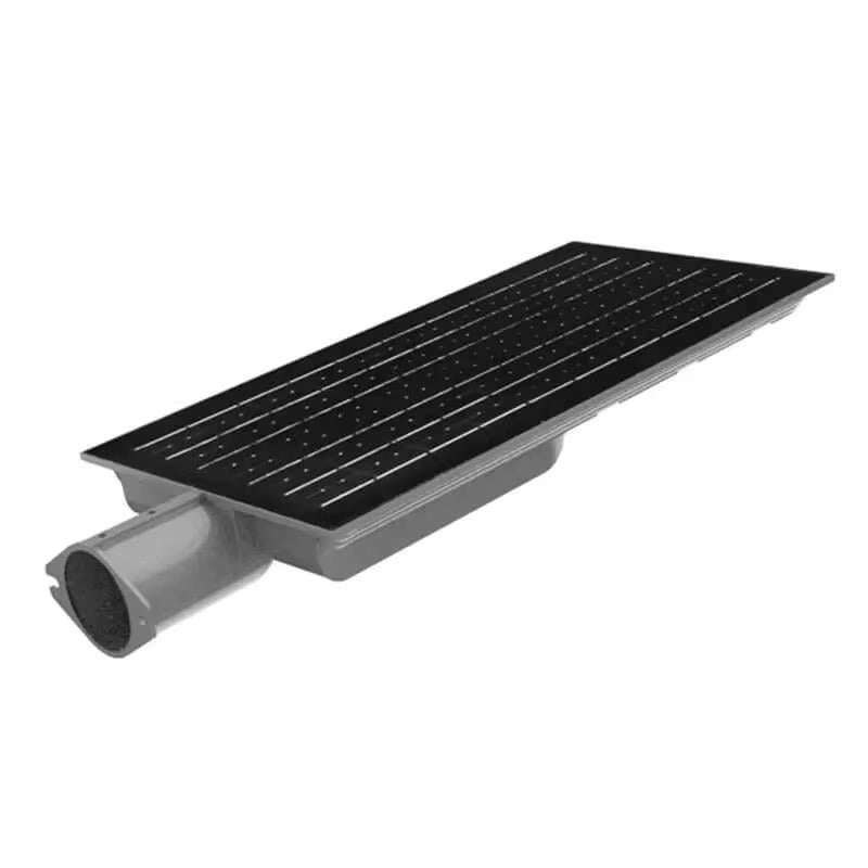 Lámpara Led Solar 100w Luminaria Suburbana Alumbrado Publico Gris